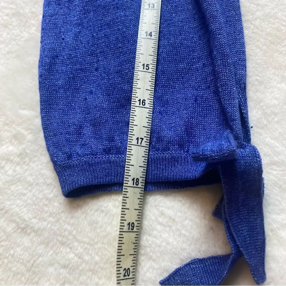 Talbots Blue Knit 100% Linen Top - Picture 8 of 8